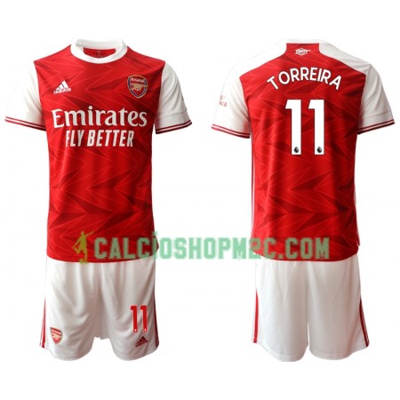 Arsenal Lucas Torreira 11 Bambino Maglia Prima 2020/2021 Manica Corta (+ Pantaloncini)